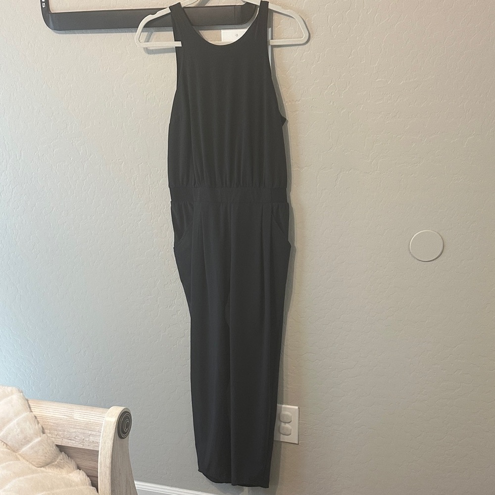 All in Motion Black Sleeveless Jumpsuit
